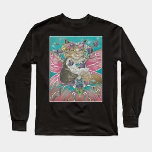 Fairy Cat with Butterflies Long Sleeve T-Shirt